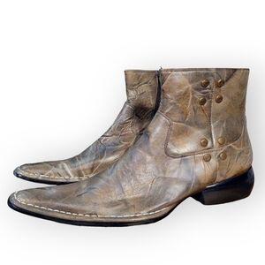 IMPULSE by Steeple Gate Men's Leather Ankle Boots Size 8